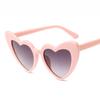 Retro Love Sunglasses Women Fashion Big Face Thin Frame UV Protection Summer Travel Sunshade Eyewear