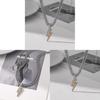 Lightning Chain Necklace Copper Microinlaid Geometric Jewelry For Street Dance Styles