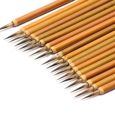 3Pcs/Set Hair Brush Weasel Pen Hook Line Paint Brush Chinese Calligraphy Brush