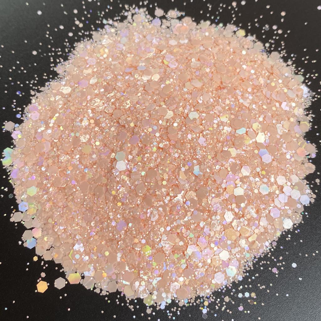 New Arrival Macaroon Holographic Chunky Mix Bulk Glitter Sequins for Resin Crafts Christmas Decorations