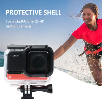Protective Case Waterproof Protective Cover Shell Transparent Support 60m Snorkeling for Insta360 One Rs 4k Action Camera