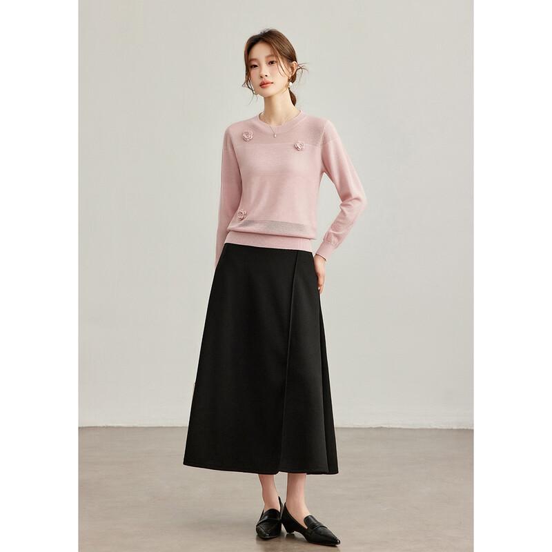 Women's Wool Blend Embroidered Knit Sweater