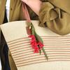 Fashion Pu Leather Pendant Keychains for Women Osmanthus Petal Creative Car Key Pendants Exquisite Bag Festival Birthday Gift