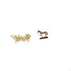 Nordic Metal Wall Art And Modern Resin Horse Sculpture Decorative Flower Leaves Figurine for Dining