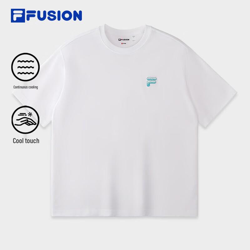 FILA FUSION Unisex Cool-Touch Cotton Loose Fit T-Shirt