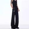 American retro casual black micro-Latin pants men's spring and summer pendant high-end versatile suit pants