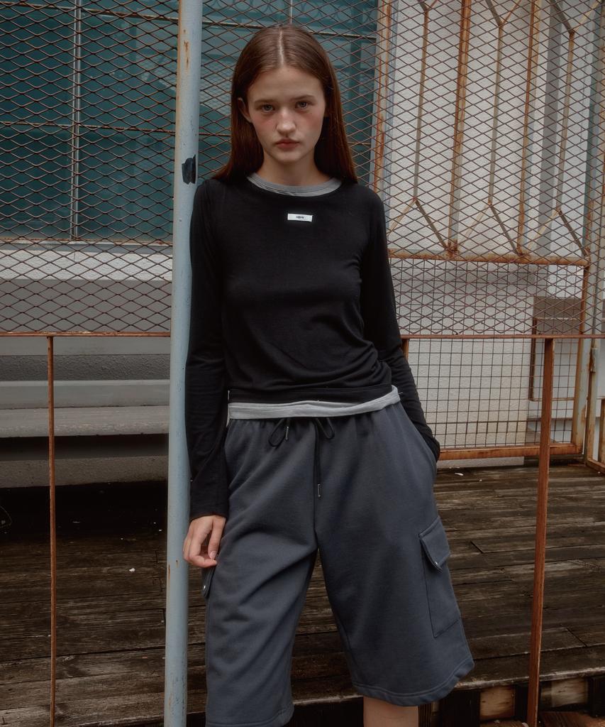 Leteoli Double Layered Longsleeve Tee_Black