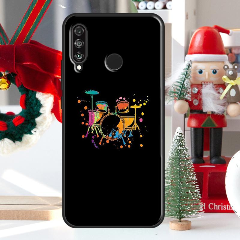 Musical Instrument Drum For Huawei Nova 9 10 SE 11 Pro Y60 Y70 Y90 Y61 Y91 Y72 Y73 12i 11i 8i P20 P30 P40 Lite Case