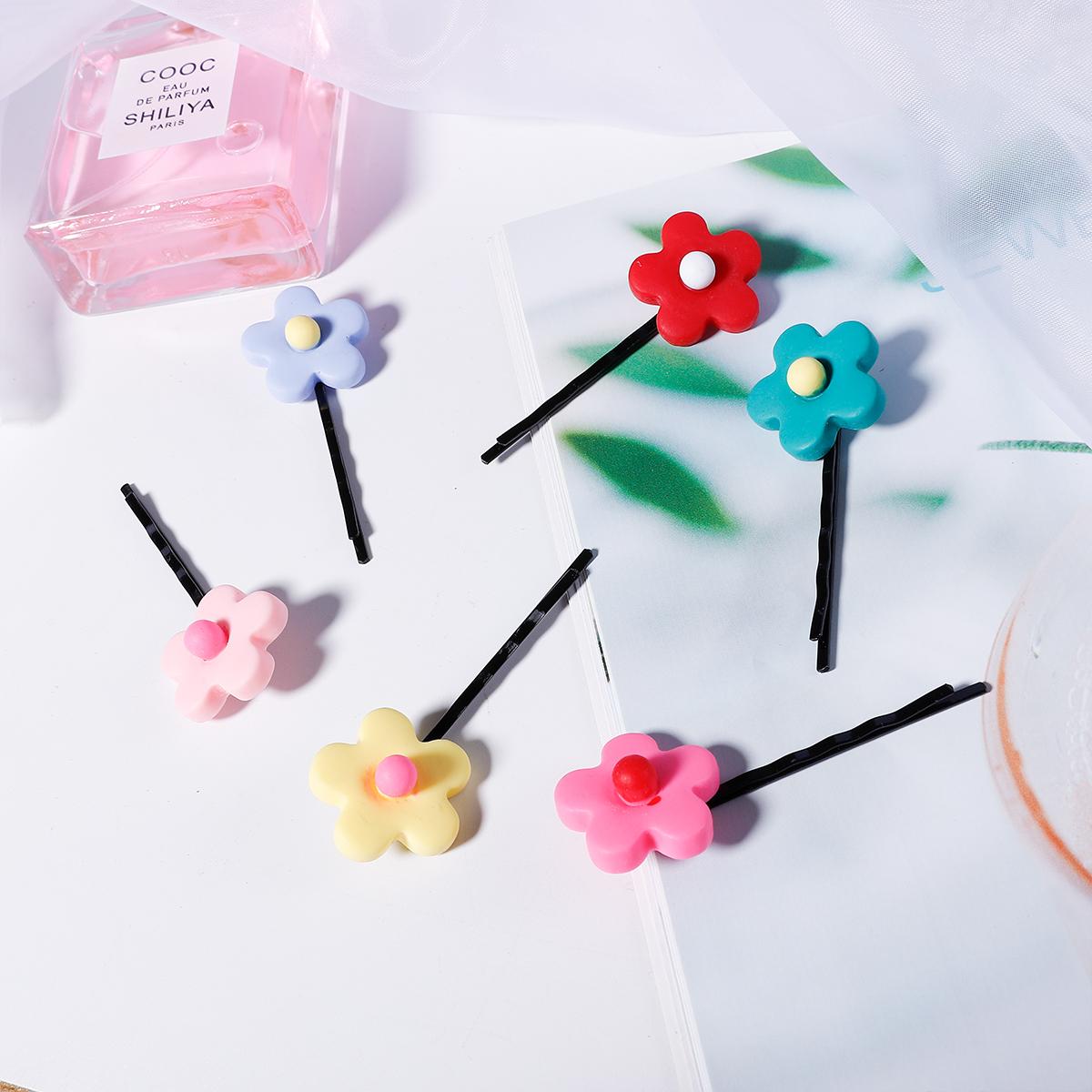 

Sweet Flower Hair Clips for Women Hairpins Barrettes Handmade Hair Styling Accessories