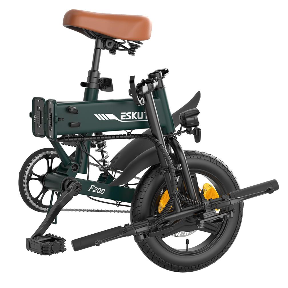 Eskute F200 Kompaktes Falt-E-Bike 250W, 36V 7.8Ah, 25-35km/h, LED-Display, Handyhalter mit Ladefunktion, Leichtes Design für einfaches Pendeln in der Stadt