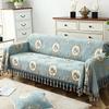 Europäisches Jacquard-Sofatuch mit Blumenmuster, dickes Chenille, vollständig bezogener Sofabezug mit Quaste, All-Inclusive-Schonbezug, 1, 2, 3, 4 Sitzer