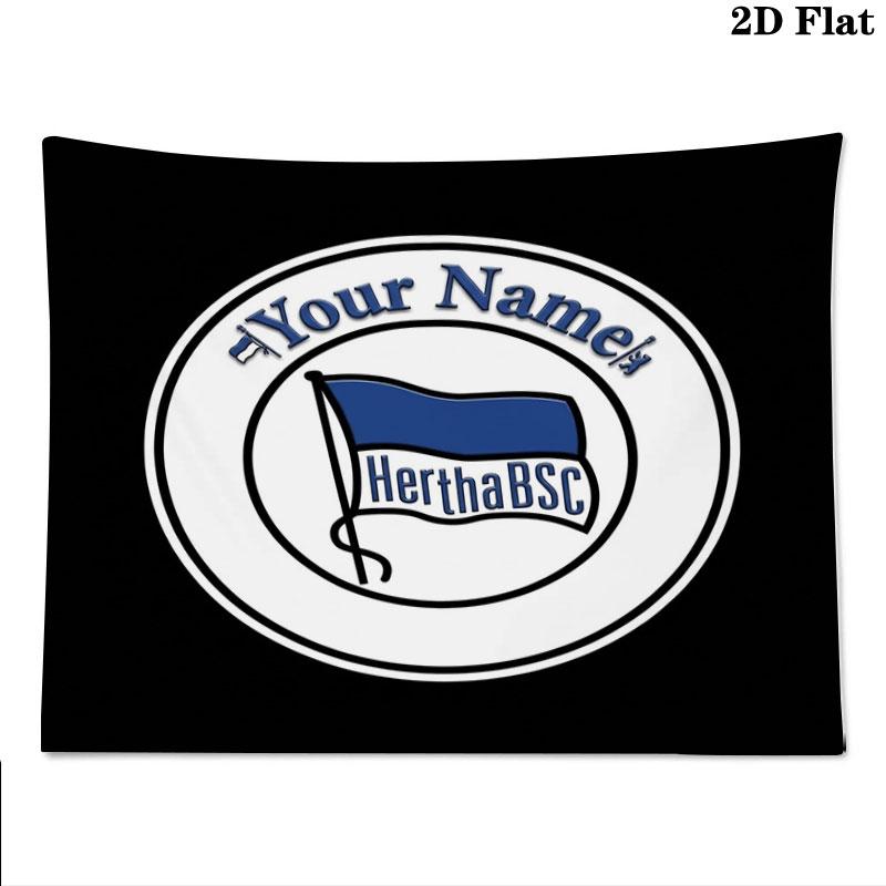 Hertha BSC Custom Name Wall Tapestry Aesthetic Wall Hanging Printed Fabric Blanket Decorative Tapestries for Bedroom Living Room Home Decor