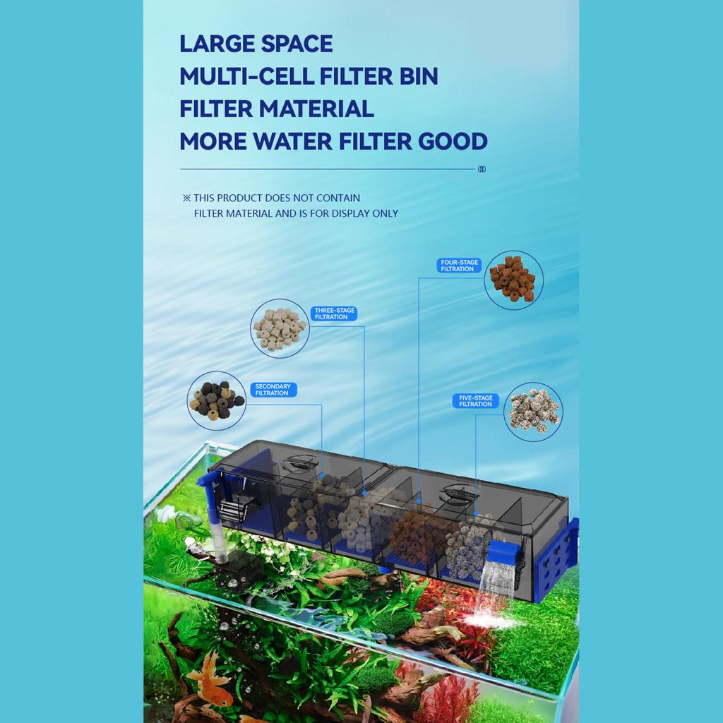Wall Mounted Air Pumps Fishtank Filter Aquarium Waterpump Water Filtrations Filter Bio-Filtration Wall Mounted Filter