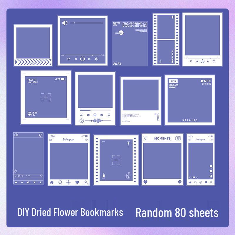 Transparent Specimen DIY Kit: Pressed Leaves, Flowers, Plants for Dried Spring Bookmarks