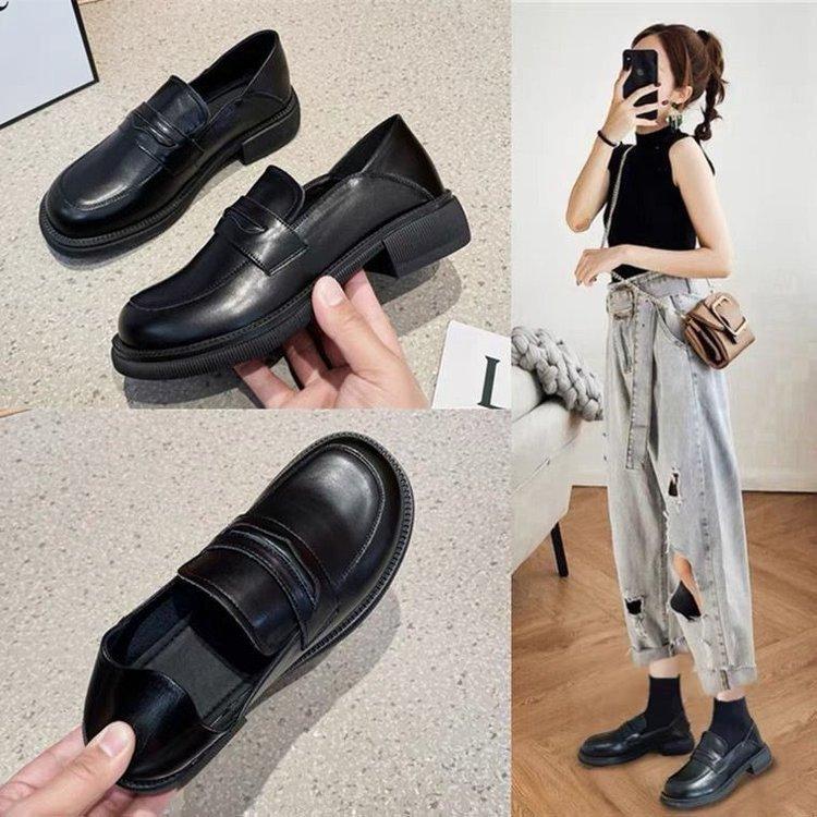 Spring New Soft Leather Small Leather Shoes Women's Work Soft-soled Shoes British Style Loafers Women's Versatile Single Shoes Women
