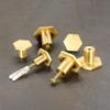 12Pcs/Set Handles Cupboard Hexagon Drawer Pulls Cabinet DIY Kitchen Door Knobs Copper