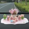 Creative Pig Car Figurine: Center Console & Office Decor