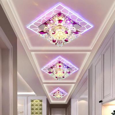 5W Moderní LED Křišťálové Stropní Světlo Kruhové Mini Stropní Svítidlo Luminarias Rotunda Světlo do Obývacího Pokoje Chodby Kuchyně