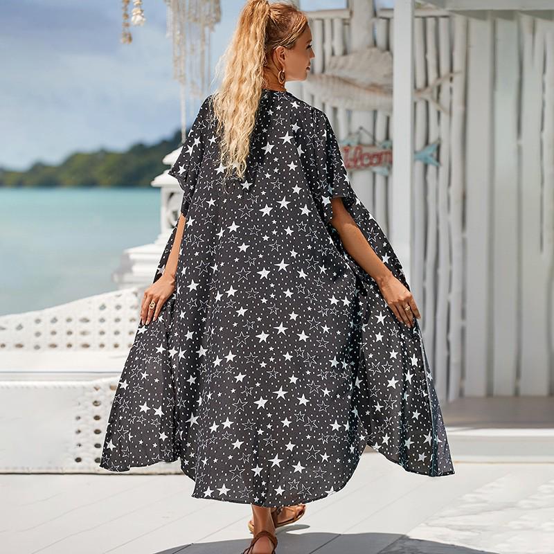 European & American Style Long Shirt Resort Cardigan - Women's Sun Protection Beach Cover-up