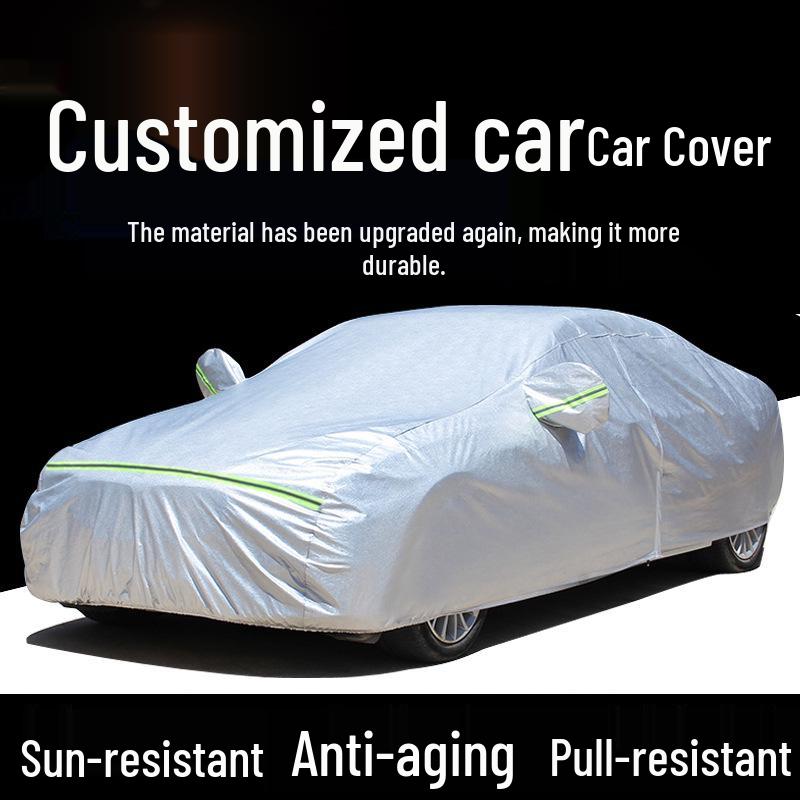 

Universal All-Season Oxford Cloth Car Cover - Sun, Rain, Snow Protection, Thickened for Warmth and Anti-Freezing. Aluminum Lightweight Model