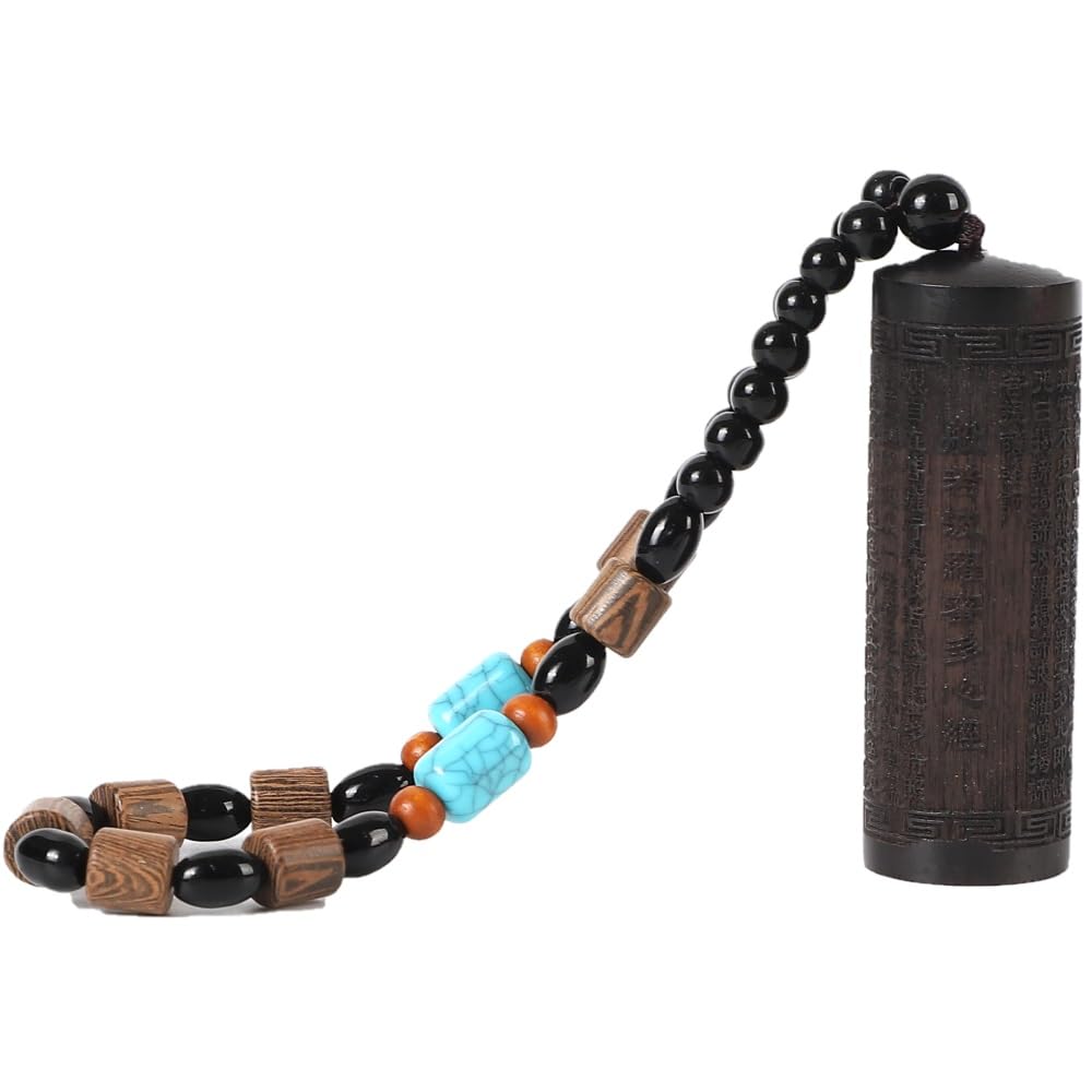 

AllBright Portable Incense Case for Powdered Incense, Agarwood, Worship, Purification, Medicine Spoon, Strap, Ebony