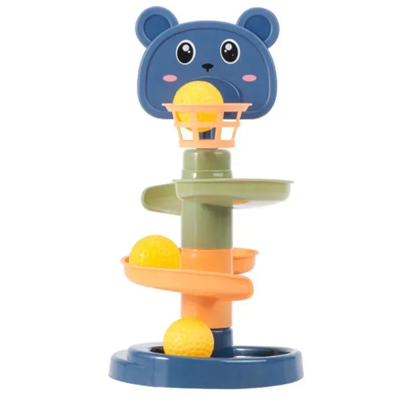 Non-Toxic Montessori Baby Toy Rolling Ball Tower Montessori Educational Games For Babies Stacking Track Baby Development Toys 1 2 3 Years
