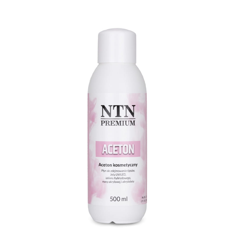 Aceton Kosmetyczny Ntn Premium Płyn Do Usuwania Lakieru Hybrydowego 500 Ml
