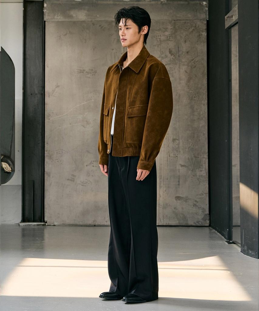 Mood Inside Noble Hide Suede Leather Jacket_Brown