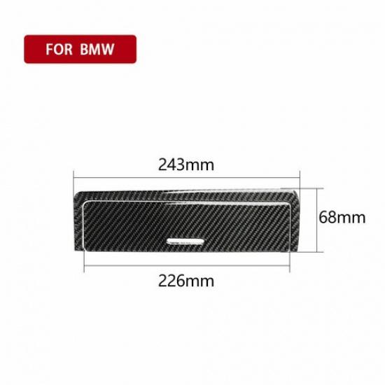 For BMW 3 Series E46 1998-05 Carbon Fiber Console Storage Box Panel Trim Cover