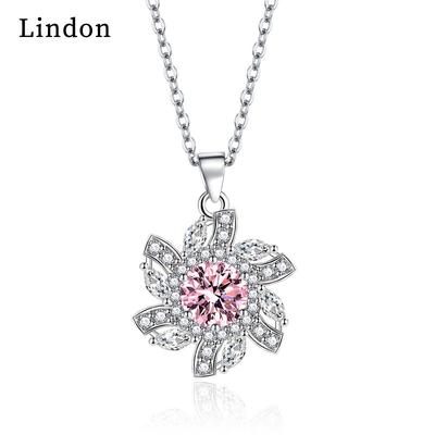 Lindon Damen-Halskette mit Anhänger, Kupferlegierung, Zirkon, modisches Geschenk