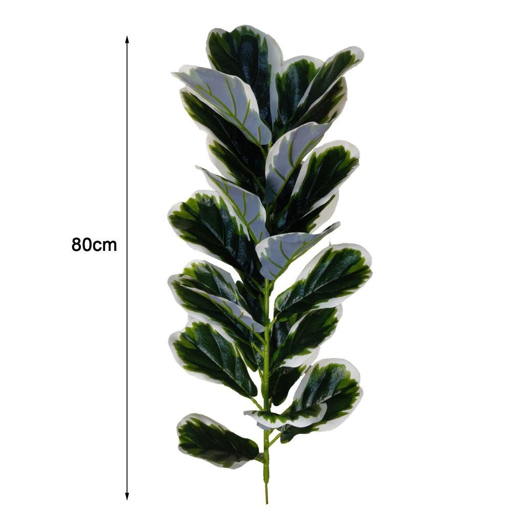 

23 Leaves Artificial Ficus Tree Green Plastic Large Artificial Ficus Office Decor Style-2