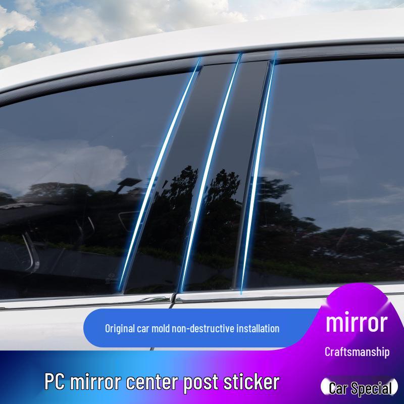 Custom Window Trim Stickers for 2020 Corolla, Levin, and RAV4 - Mirror Finish Center Pillar