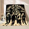 1PC Motorcycle Club Poster  Print Adult Children Warm Blankets Home Travel Car Soft Comfortable Suitable for All Seasons