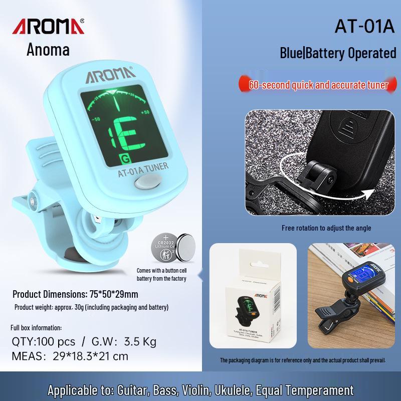 Aroma Annoma AT-01A Universal Guitar, Ukulele, and Violin Tuner