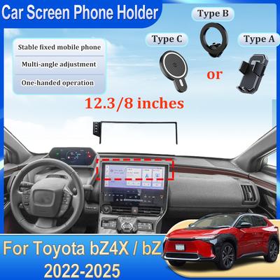 Automatyczny Uchwyt na Telefon Komórkowy do Toyota bZ4X Akcesoria 2025 bZ 2024 15" 12,3'' 8'' Ekran Uchwyt Montażowy Stojak