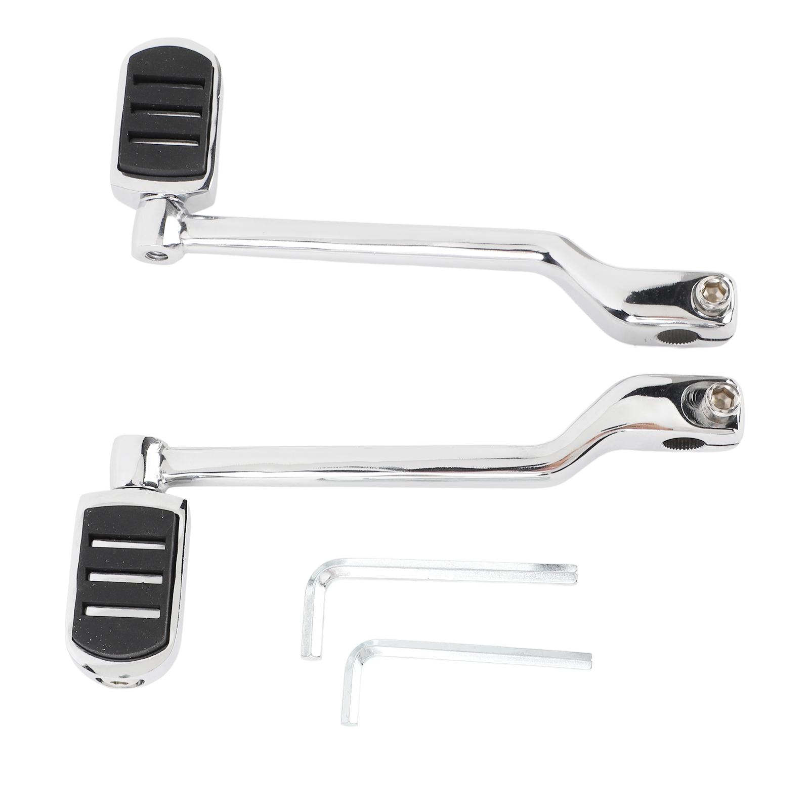 

2 Pcs Chrome Heel Toe Shift Pegs Zinc Alloy Front Rear Shifter Lever Foot Pegs for Touring Trike