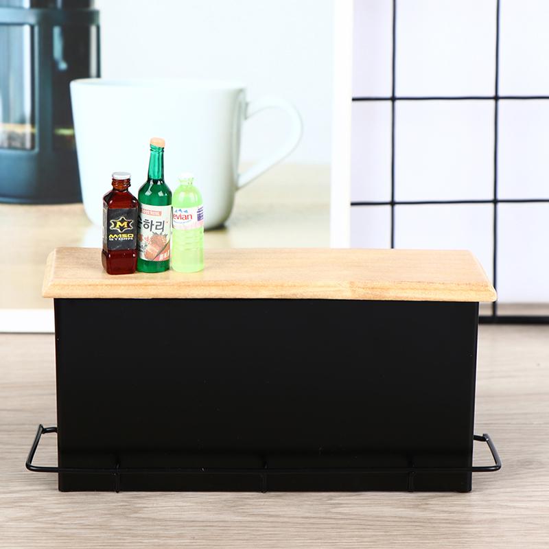 3Pcs/Set Dollhouse Miniature Bar Counter Stool Mini Kitchen Furniture Toys