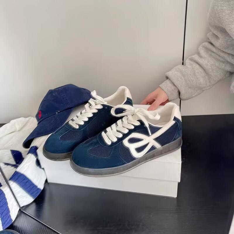 Retro Red Inner Heightening Platform German Training Shoes for Women's 2025 New Versatile, Comfortable and Lightweight Casual Forrest Gump Shoes