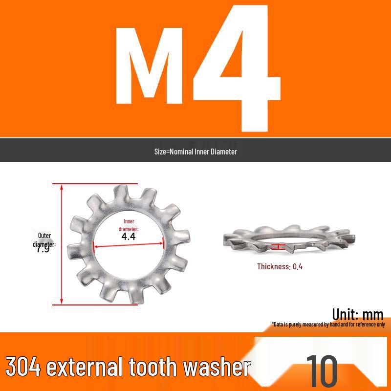 Iron Serrated Locking Washer Set with Anti-Loosening Shims