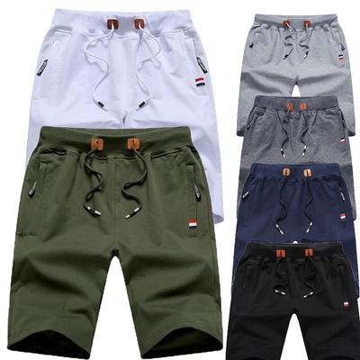 Homens correndo shorts esportivos casuais verão moda cor sólida shorts homens calças plus size