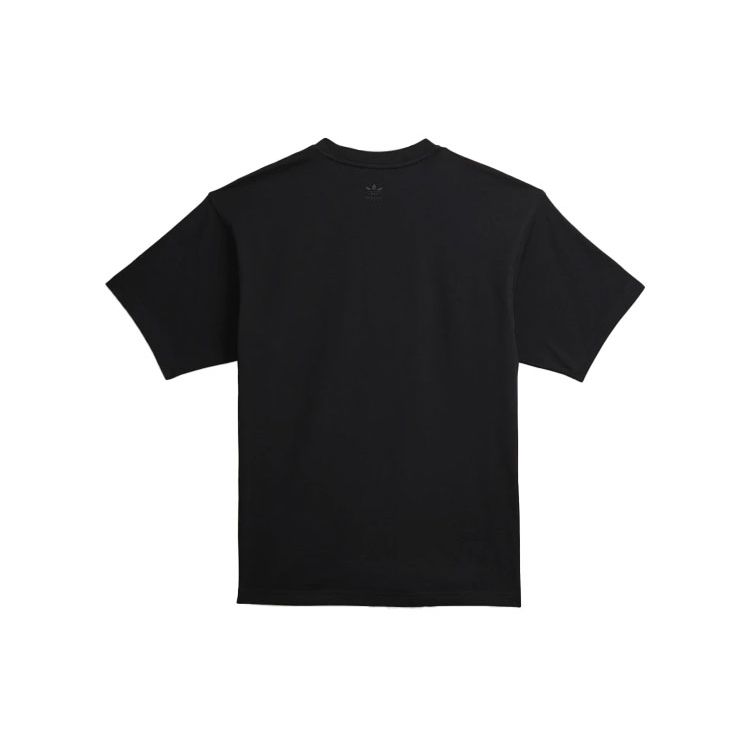 Adidas Originals Trefoil X Pharrell Williams Collaboration Solid Round Neck Short Sleeve Tee Unisex Tops Black HB8817