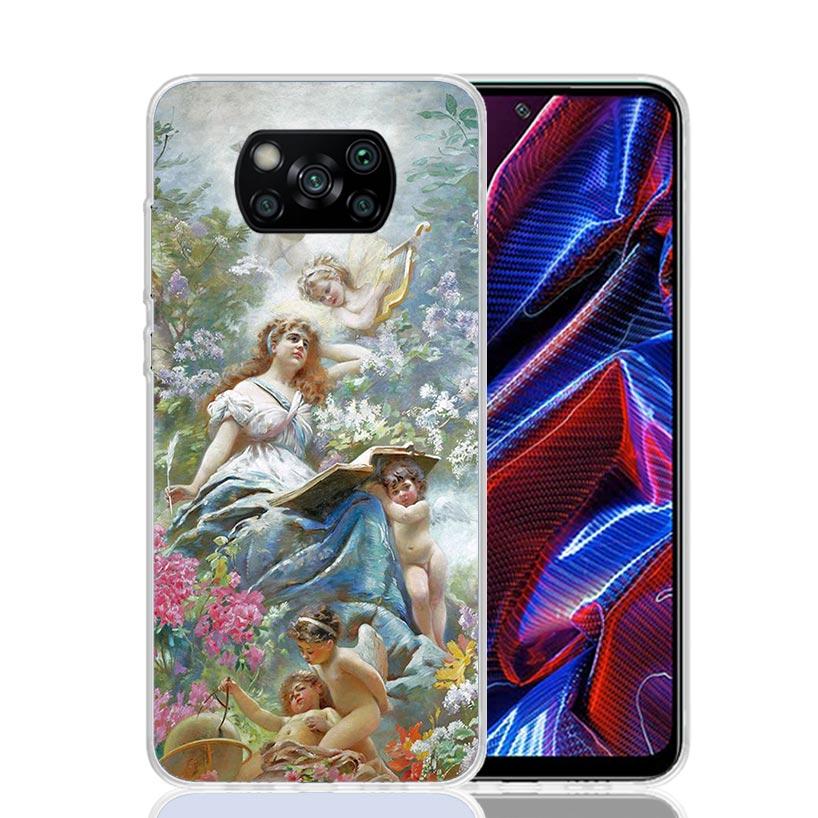 Paint Art Renaissance Phone Case For Xiaomi Poco X7 X6 X5 Pro F7 Ultra Redmi 15C 15 13 13C 12 12C 10 10A 10C 9 9A 9C 9T Cover Po