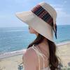 Anti-UV Women's Sun Hat Solid Color Wide Brim Bucket Cap Retro Bowknot Fishmen Hat  Spring