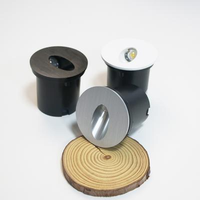 Luz de pé LED interna de 3 W embutida para instalação em casa, iluminação noturna, lâmpadas de parede redondas, corredores, escadas, degraus, luz de canto, AC85-265V