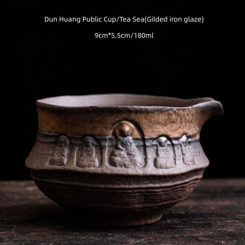 

180ML Coarse Pottery DunHuang Public Cup Chinese Kung Fu Tea Zen Tea Sea Chahai Teaware Tea Ceremony Utensil Tea Dispenser 200ml