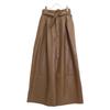 CLANE [23AW] 15110-7362 Faux Leather Wide Pants/ Bottoms 2 BrownUsed