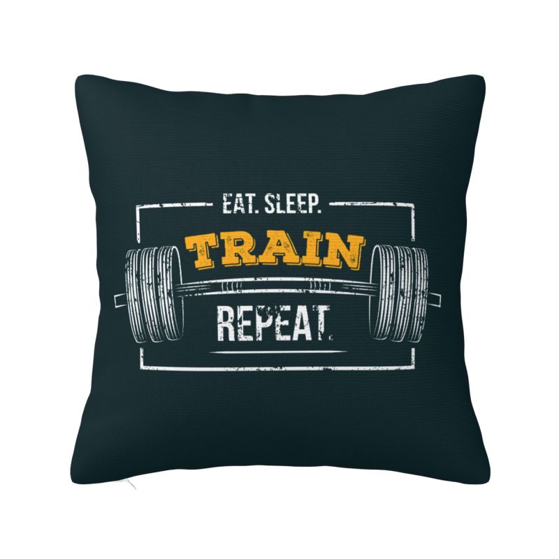 Bodybuilding Gym Throw Pillow Case cm Sofa Fitness Muscle Cushion Cover Soft Polyester Pillowcase Doublesided Printing