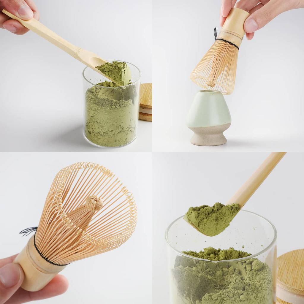 Matcha Tea Ceremony Matcha Tea Ceremony Utensils Matcha Tea Ceremony Tea Chawan Chawan Chashaku Set, Set, Set, Bowl, (100-Stage), Holder, (Light