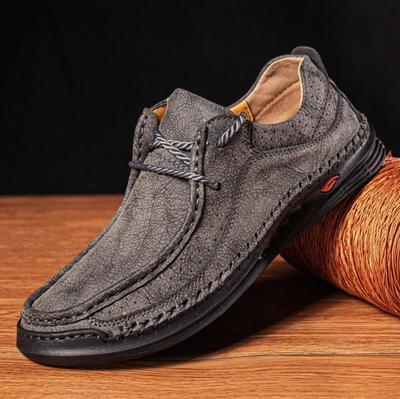 Hand-stitching Leather Shoes Men Casual Sneakers Comfty Driving Shoe Breathable Leather Loafers Men Shoes Design Moccasins