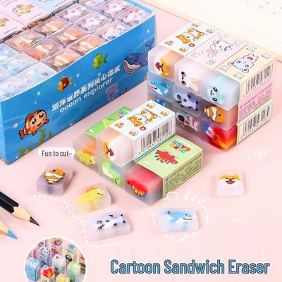 Cartoon-Sandwich-Radiergummis für Schüler: Süß, Sauber und Kreativ